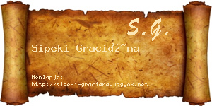 Sipeki Graciána névjegykártya